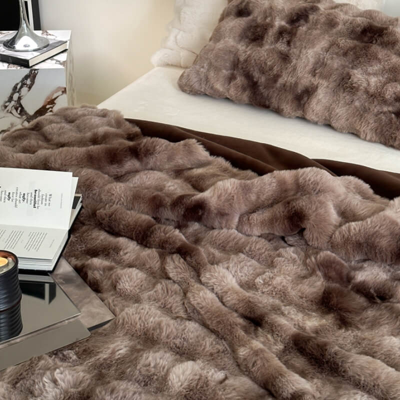 Faux Fur Luxury Thick Plush Blanket for Pets and Humans