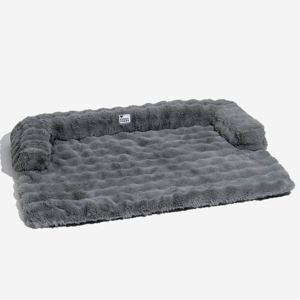 Cozy Fluffy Fuzzy Calming Dog Bed Sofa Protector Mat
