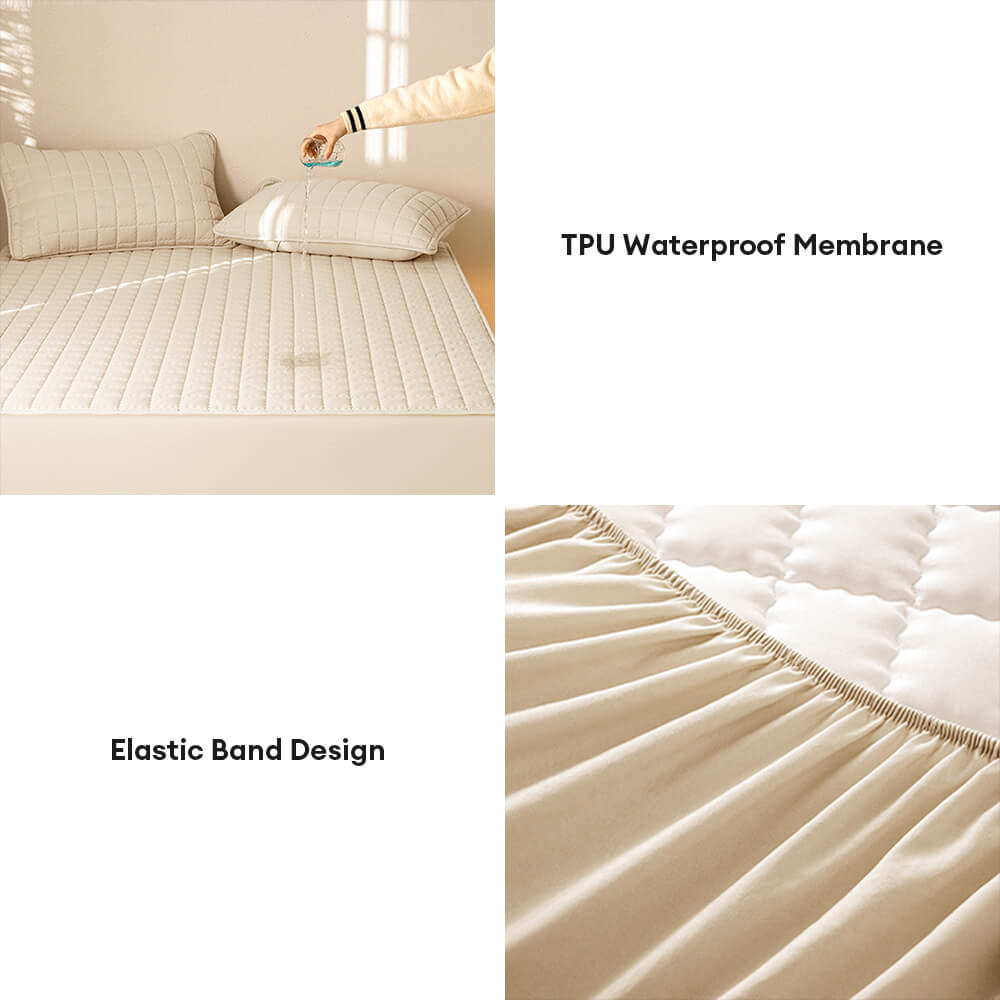 Waterproof Antibacterial Fitted Sheet Mattress Cover for Ultimate Comfort
