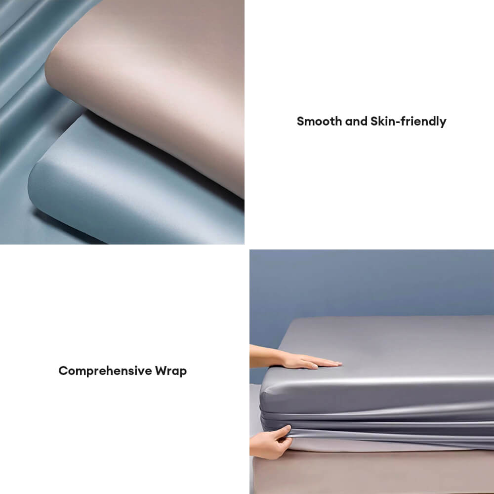 Coolest Silky Soft 100s Lyocell Fitted Sheet for Cozy Sleep