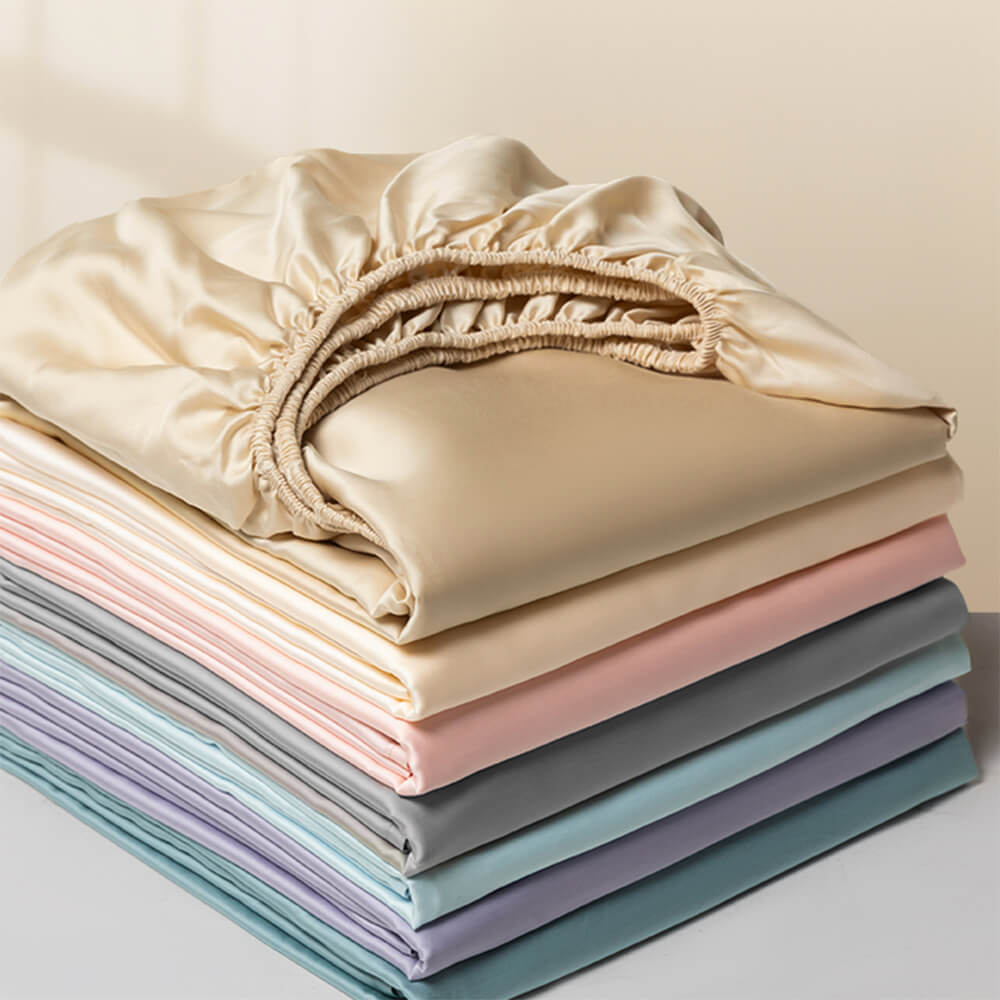 Coolest Silky Soft 100s Lyocell Fitted Sheet for Cozy Sleep