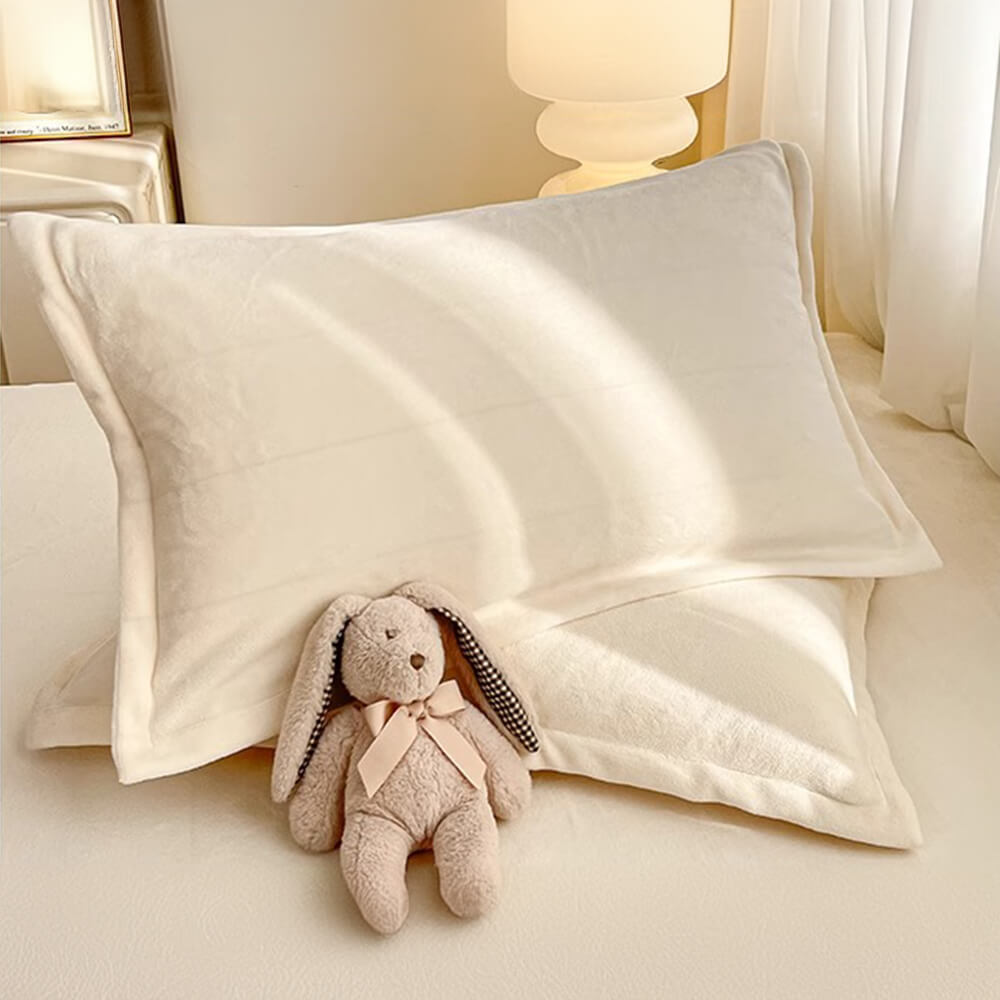 Milk Velvet Soft Fitted Sheet Bedding Set for Luxury Comfort