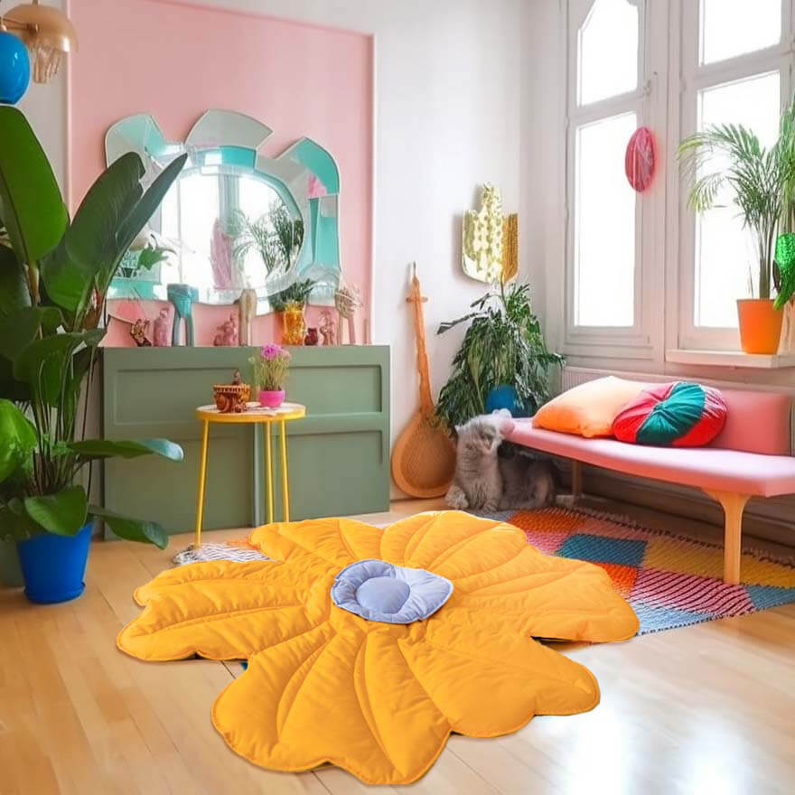 Super Large Flower Shape Human Mat Dog Blanket for Your Pets