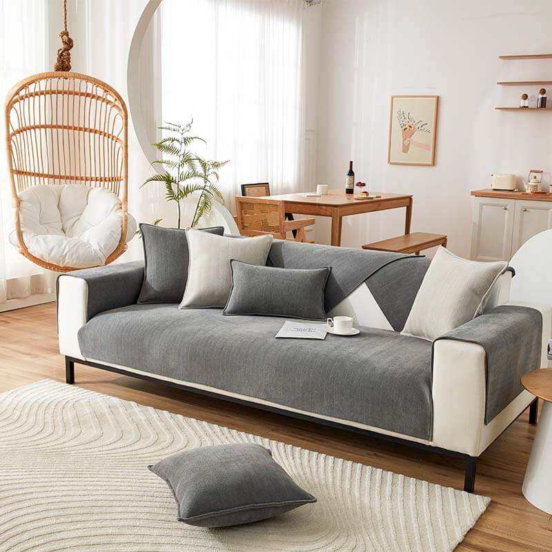 Herringbone Chenille Waterproof Couch Cover - Ultimate Protection