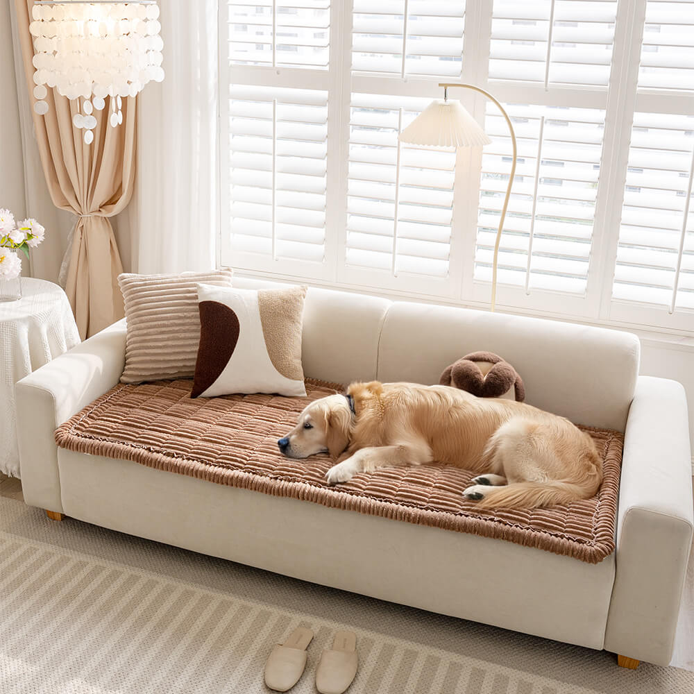 Lazy Soft Flannel Breathable Pet Mat Non-Slip Couch Cover