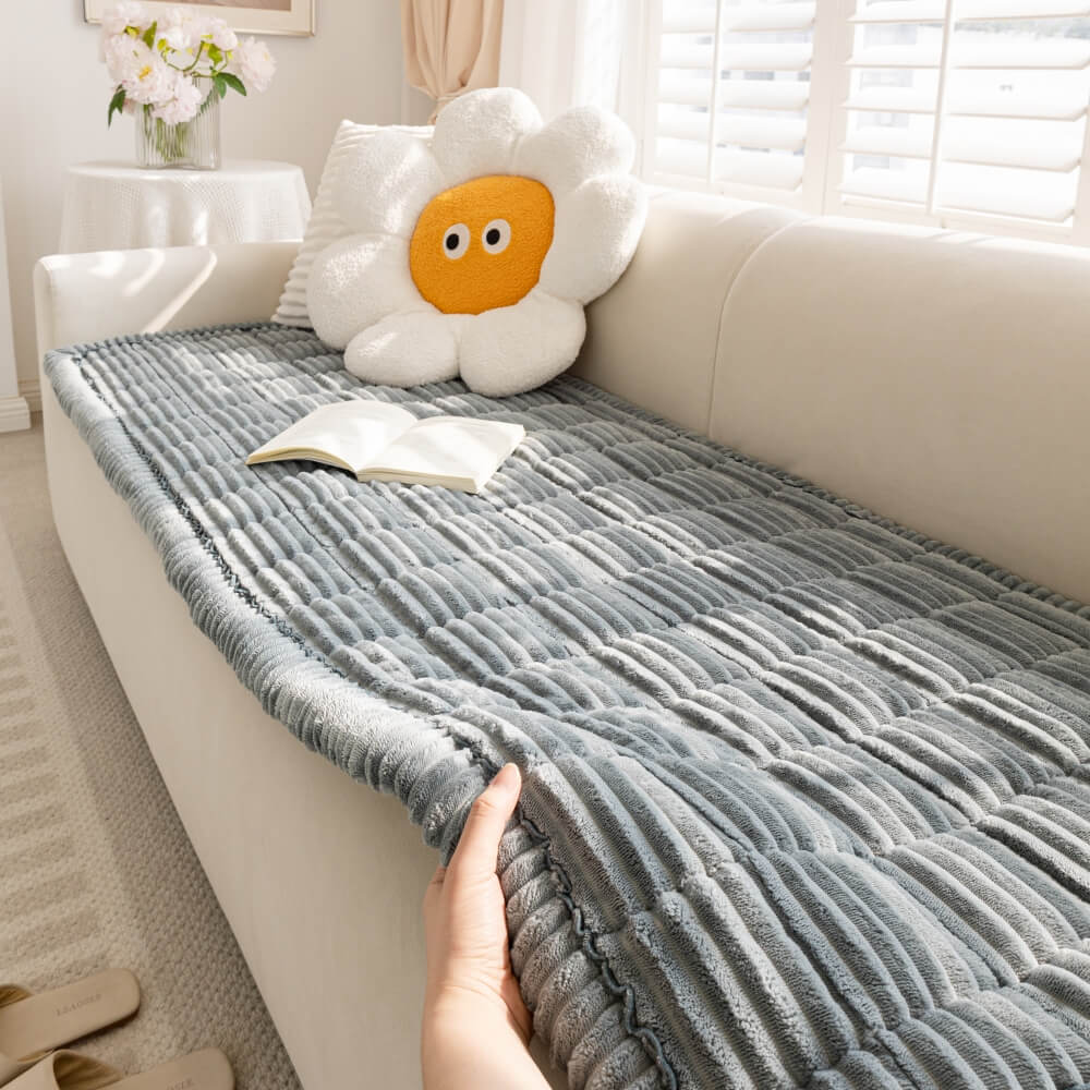 Lazy Soft Flannel Breathable Pet Mat Non-Slip Couch Cover