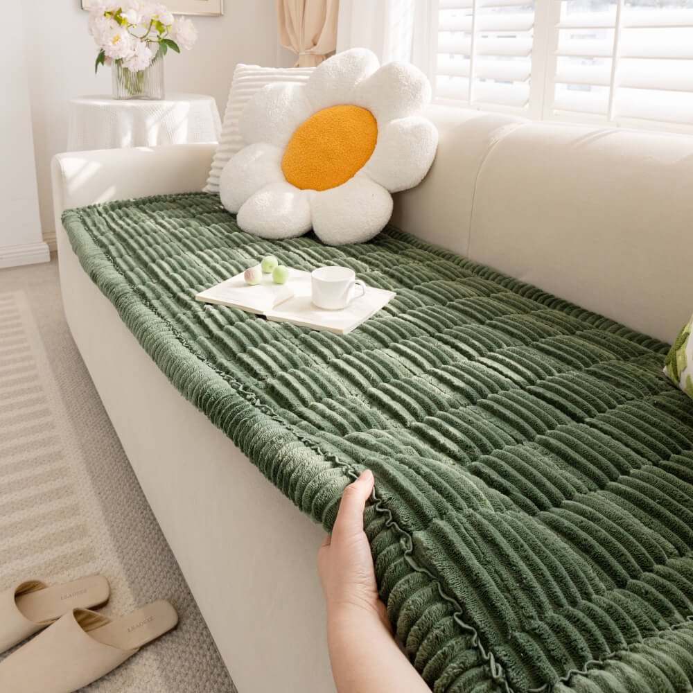 Lazy Soft Flannel Breathable Pet Mat Non-Slip Couch Cover