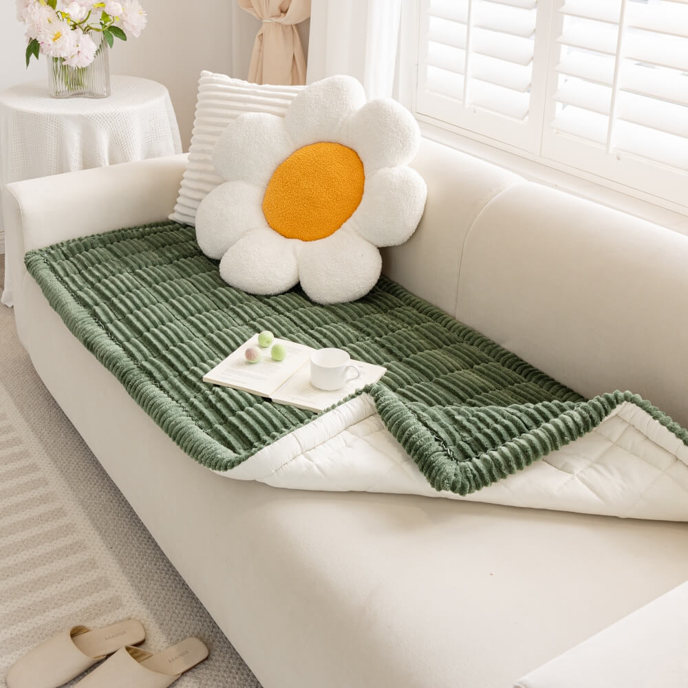 Lazy Soft Flannel Breathable Pet Mat Non-Slip Couch Cover