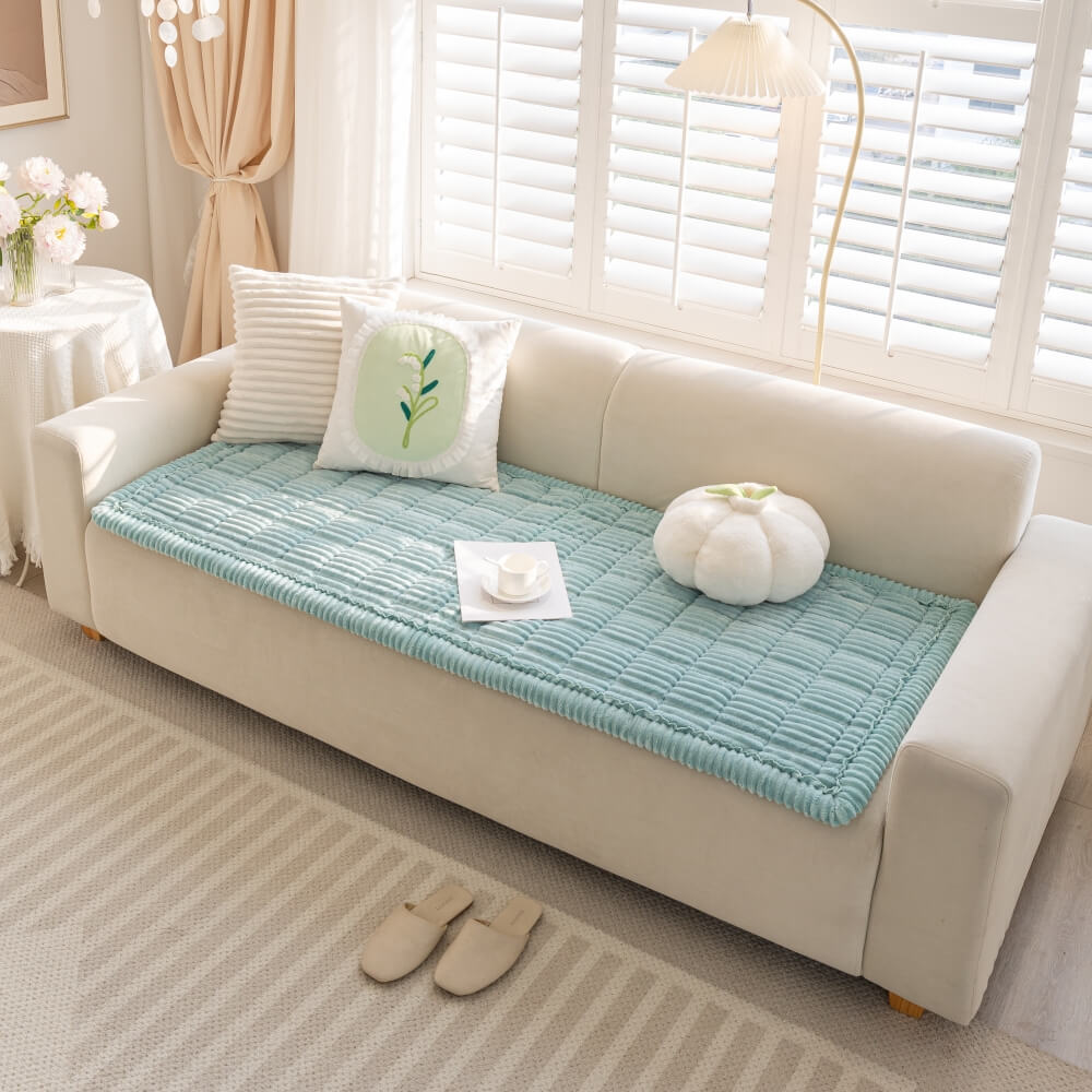 Lazy Soft Flannel Breathable Pet Mat Non-Slip Couch Cover