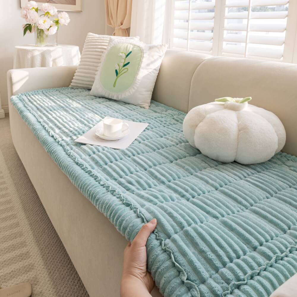 Lazy Soft Flannel Breathable Pet Mat Non-Slip Couch Cover