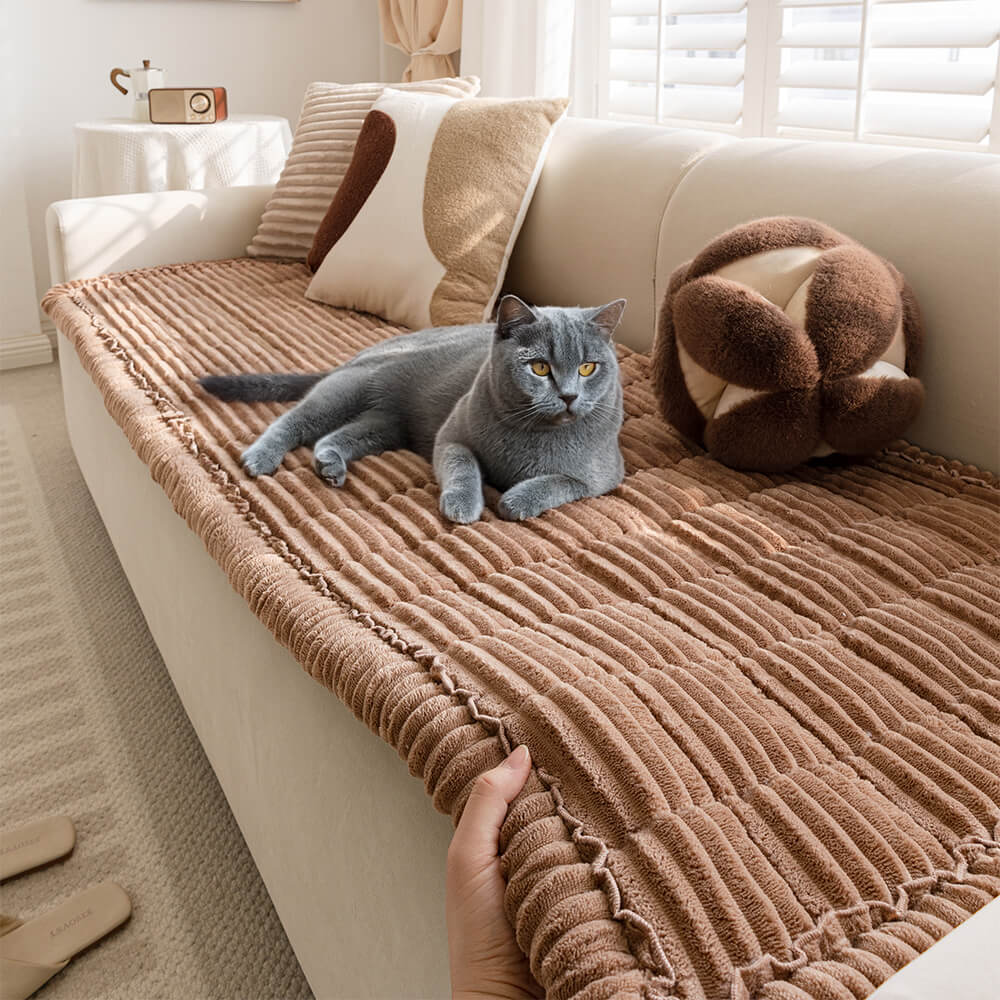 Lazy Soft Flannel Breathable Pet Mat Non-Slip Couch Cover