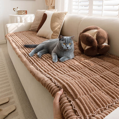 Lazy Soft Flannel Breathable Pet Mat Non-Slip Couch Cover