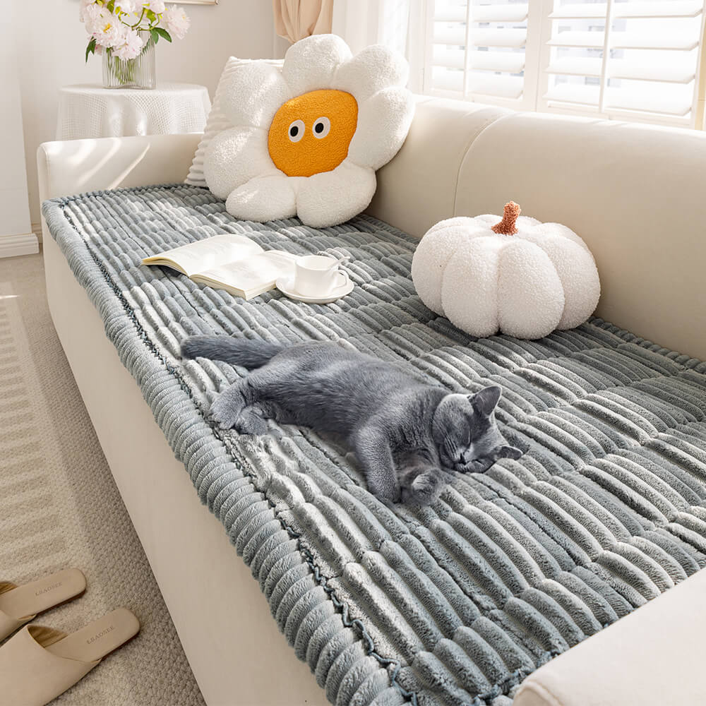 Lazy Soft Flannel Breathable Pet Mat Non-Slip Couch Cover
