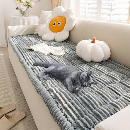 Lazy Soft Flannel Breathable Pet Mat Non-Slip Couch Cover