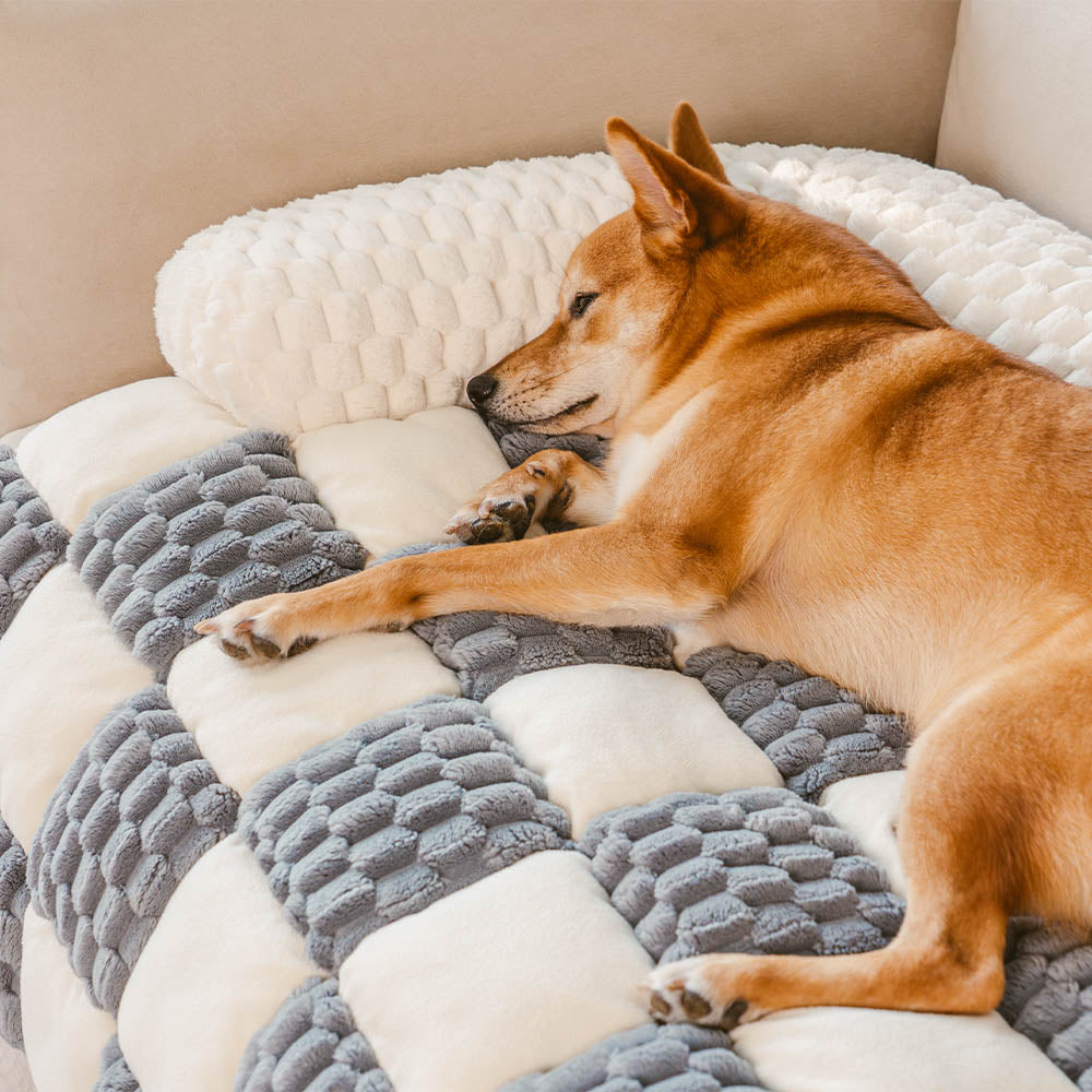 Plaid Cozy Sofa Protector Dog Mat - Stylish Comfort for Pets