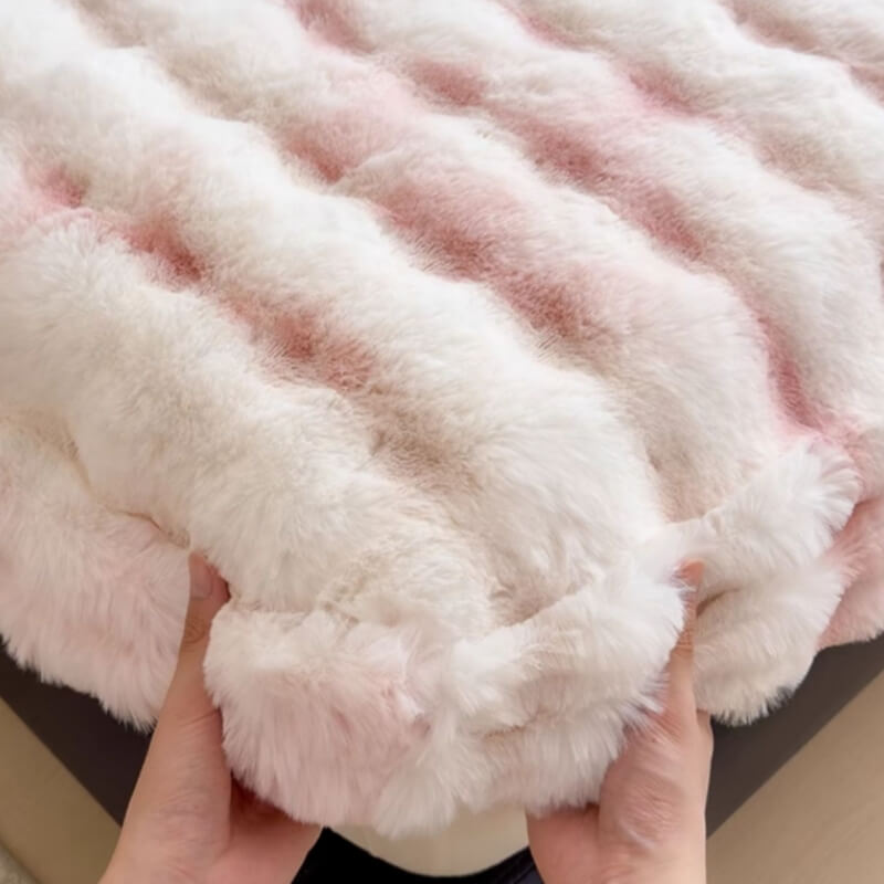Luxurious Super Soft Faux Rabbit Plush Mattress Protector Sheets