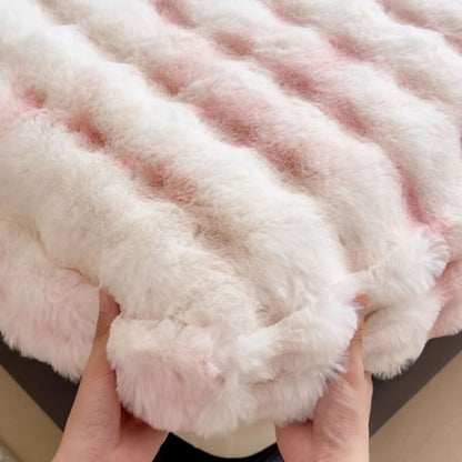 Luxurious Super Soft Faux Rabbit Plush Mattress Protector Sheets