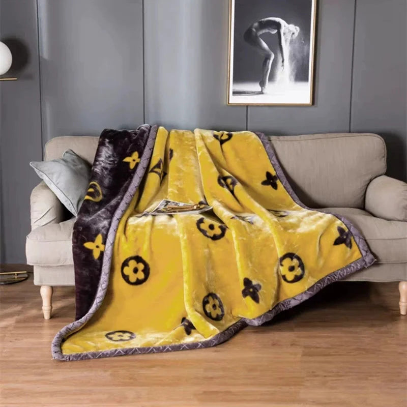 MonoFloral Fleece Blanket