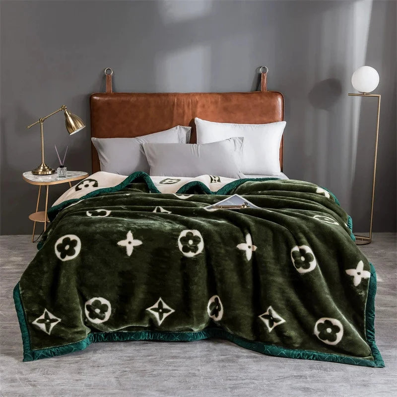 MonoFloral Fleece Blanket