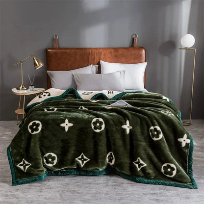 MonoFloral Fleece Blanket