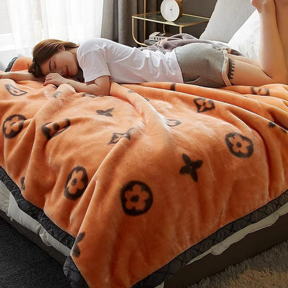 MonoFloral Fleece Blanket