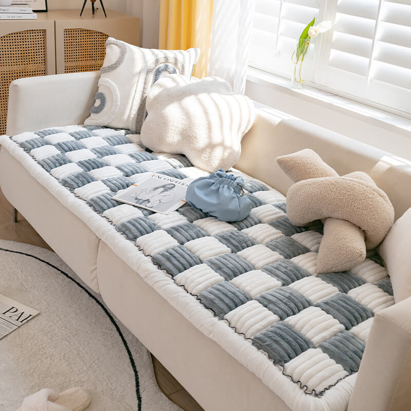 Elegant Garden Chic Cotton Couch Cover for Pet Protection