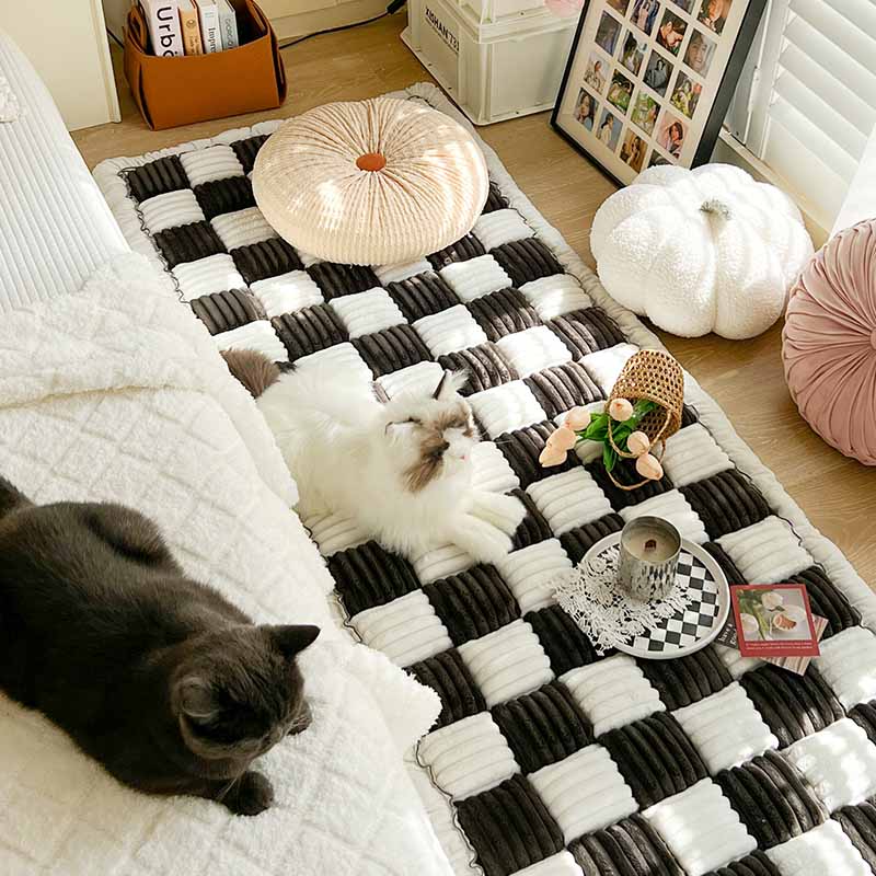 Elegant Garden Chic Cotton Couch Cover for Pet Protection