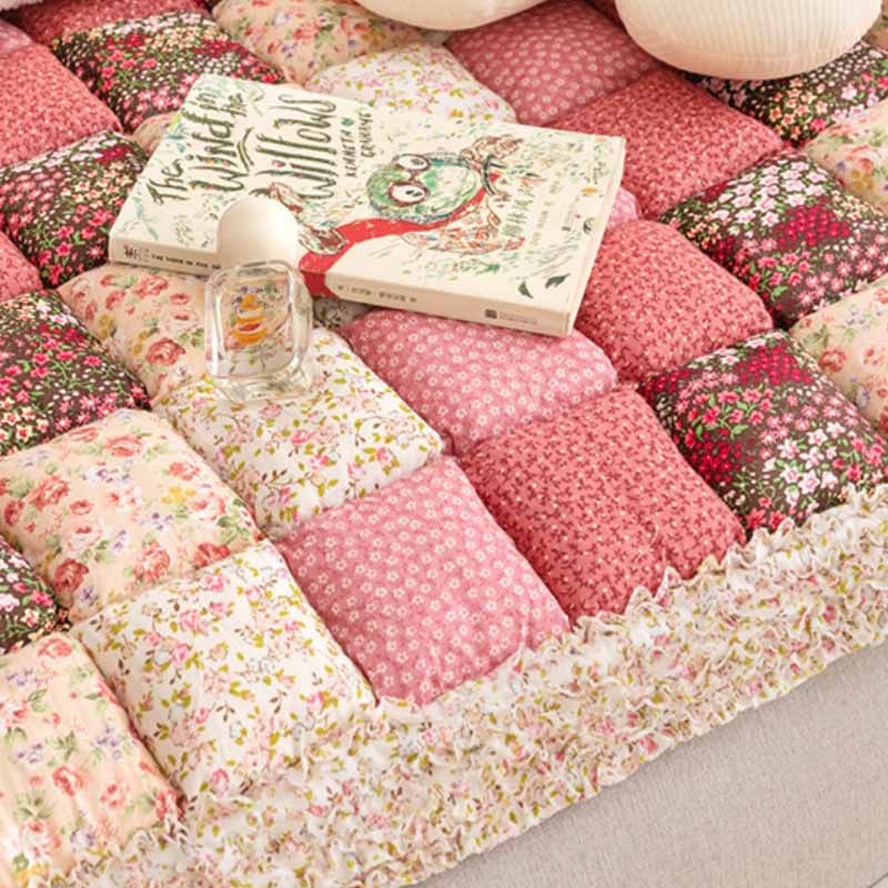 Elegant Garden Chic Cotton Couch Cover for Pet Protection
