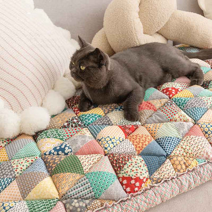 Elegant Garden Chic Cotton Couch Cover for Pet Protection