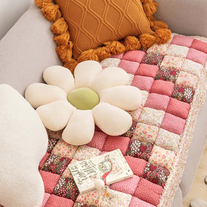 Elegant Garden Chic Cotton Couch Cover for Pet Protection