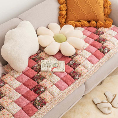 Elegant Garden Chic Cotton Couch Cover for Pet Protection