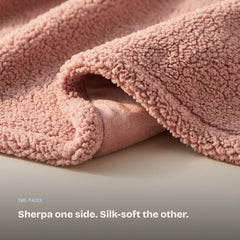 Blush | Sherpa one side, silk-soft the other