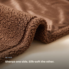 Brown | Sherpa one side, silk-soft the other