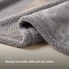 Gray | Sherpa one side, silk-soft the other