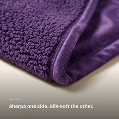 Purple | Sherpa one side, silk-soft the other