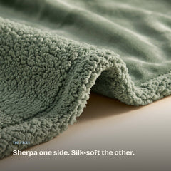 Sage | Sherpa one side, silk-soft the other