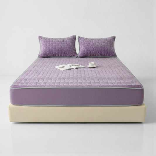 VelvetCloud Textured Milk Fitted Sheet