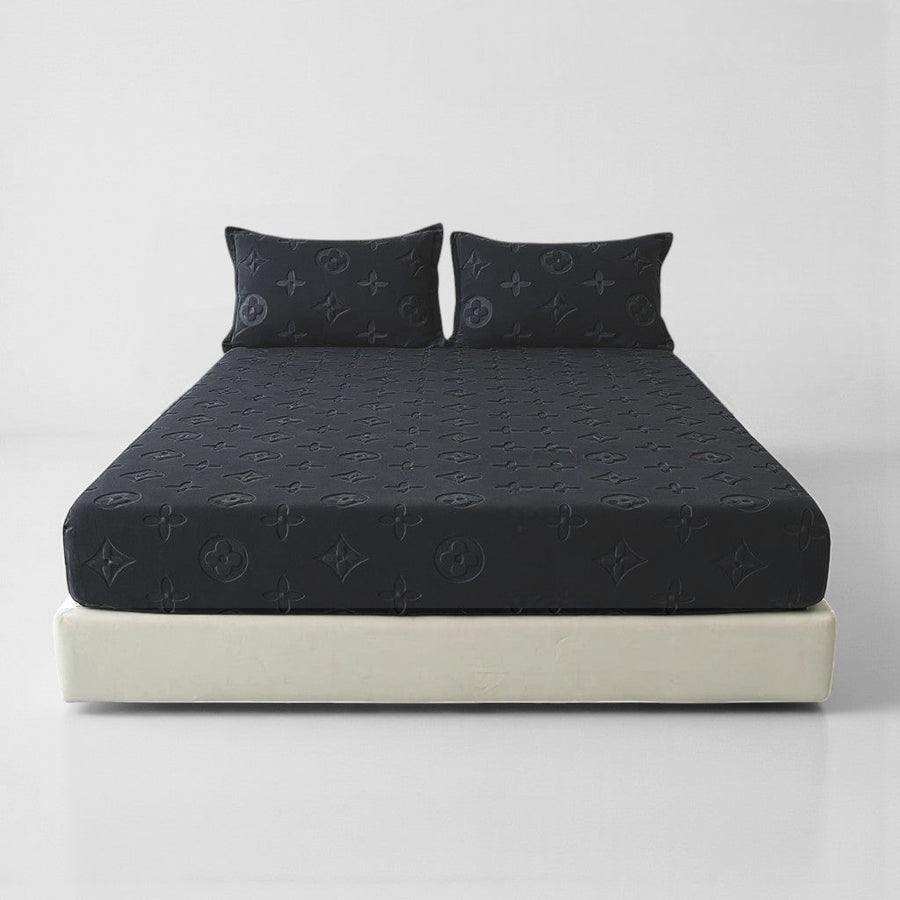 MonoFloral Milk Velvet Fitted Sheet