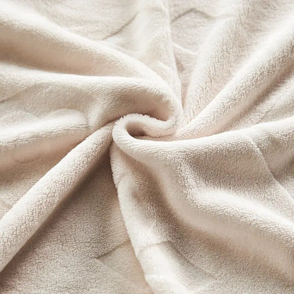 Embroidered Milk Fleece Throw Blanket - plush texture