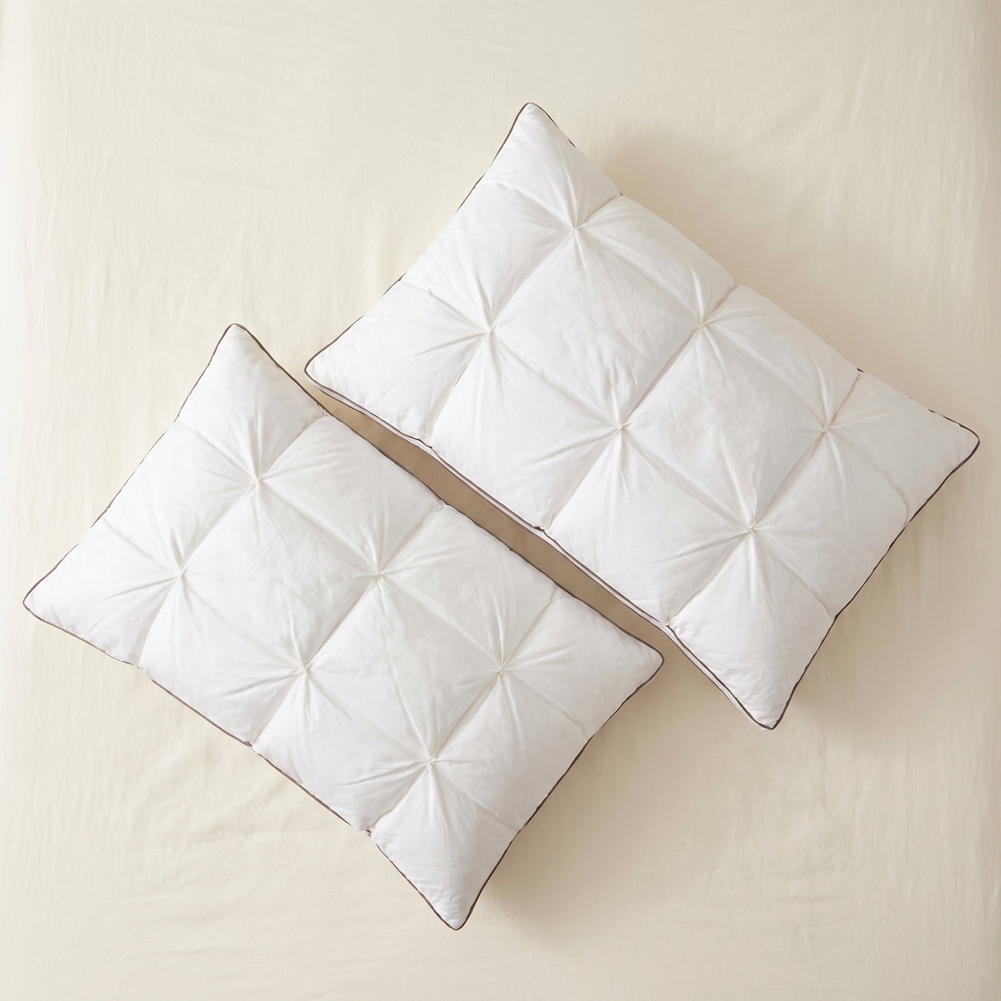 Luxury Pinch-Tuck Down Pillow — Overhead View | Cozy Cloud Co