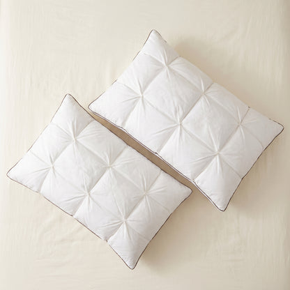 Luxury Pinch-Tuck Down Pillow — Overhead View | Cozy Cloud Co