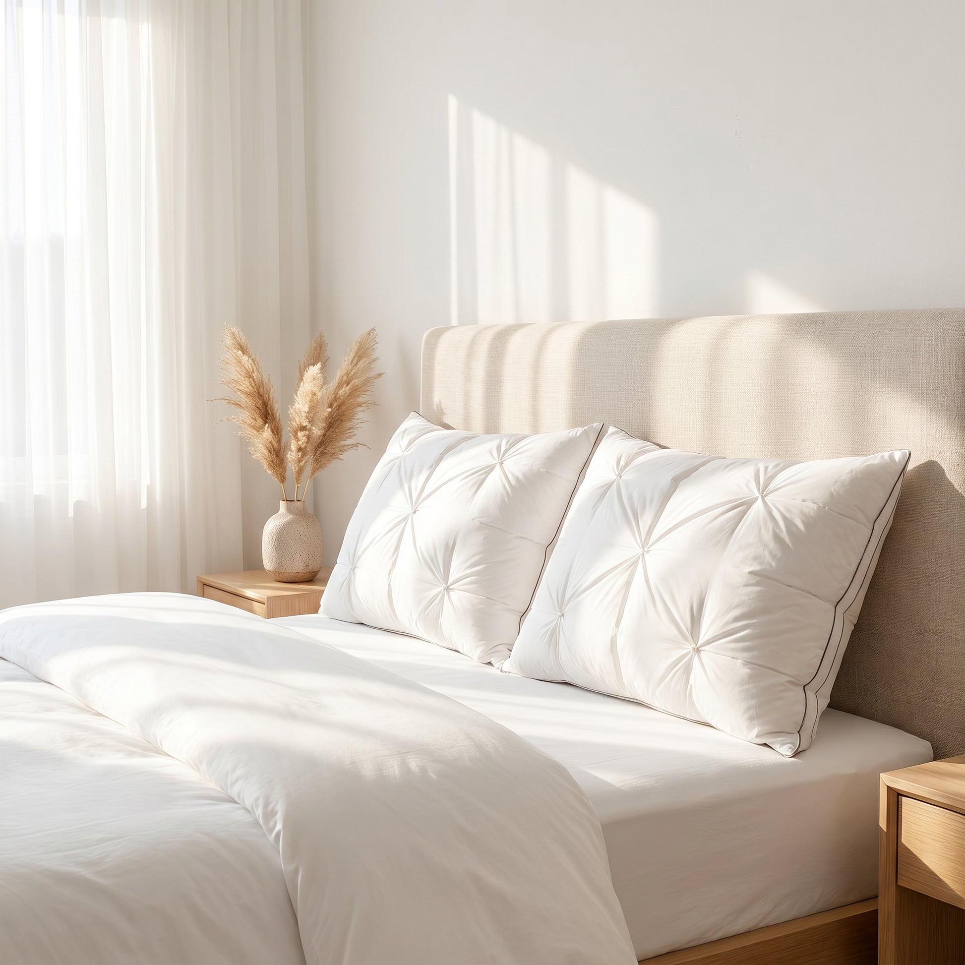 Luxury Down Pillow in Bright Bedroom | Cozy Cloud Co