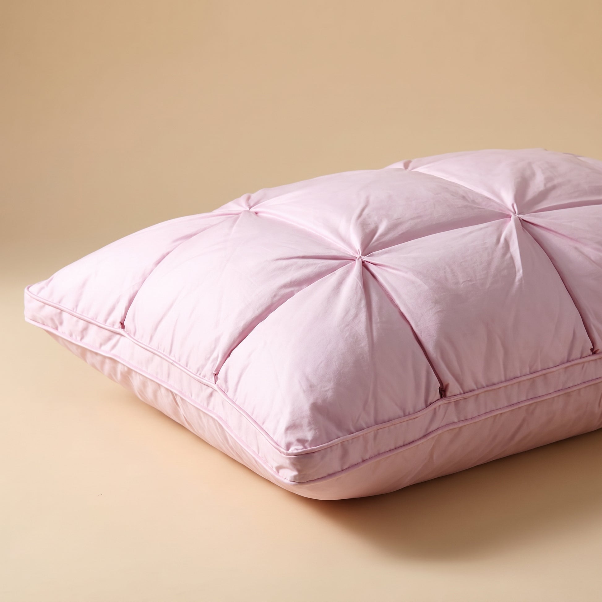 Luxury Pinch-Tuck Down Pillow in Blush Pink | Cozy Cloud Co