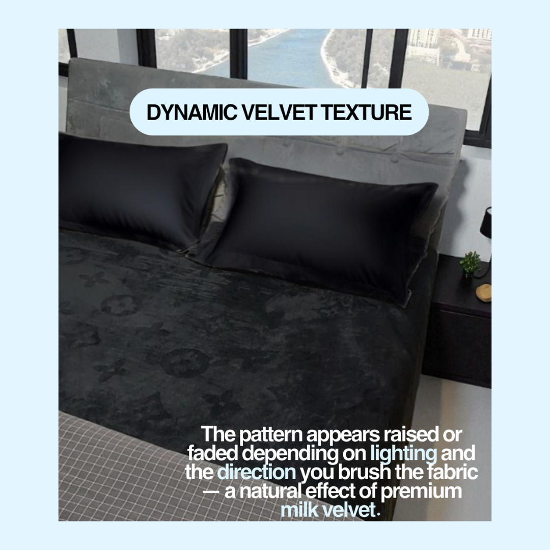 MonoFloral Milk Velvet Fitted Sheet