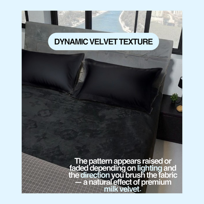 MonoFloral Milk Velvet Fitted Sheet