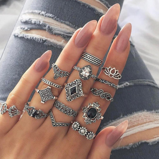 Crystal Iconic Ring Set