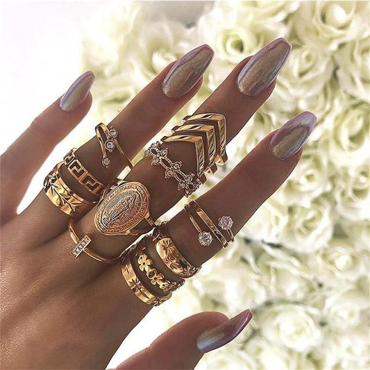 Mary Cross Ring  Set