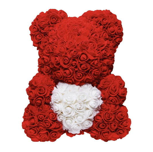 Bear of Roses Love Heart - Vintage Charmz