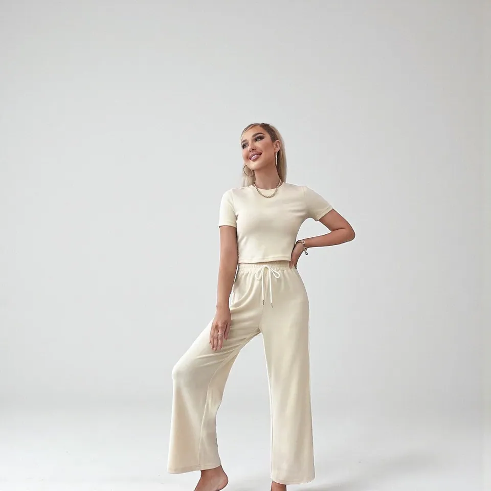 CozyCore Set – Lightweight Short Sleeve & Lounge Pants